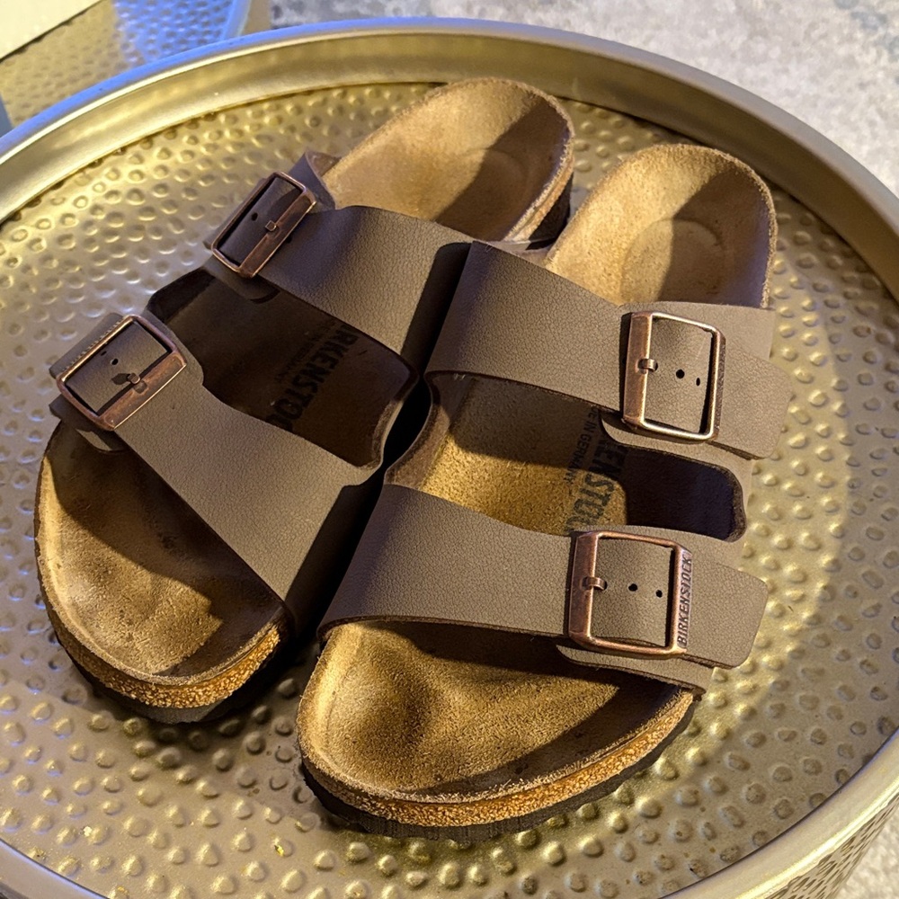 Birkenstock Unisex “Arizona” Leather Two Strap Sandal